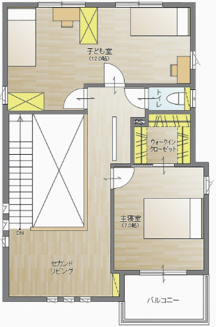 モデルハウス2階の間取り図