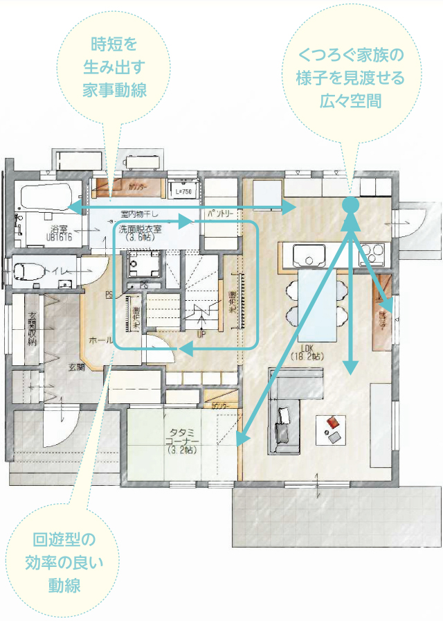 明るい玄関